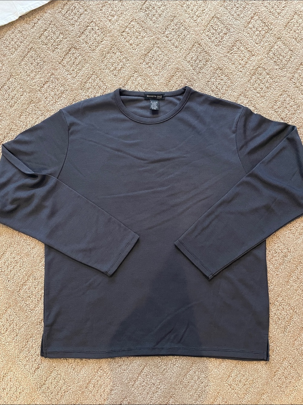 Kenneth Cole New York Long Sleeve Crewneck Shirt - Black